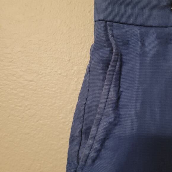 Peter Millar Mens Golf Chino Shorts Size 38‎ Blue Linen Blend Lightweight Preppy - Picture 4 of 8